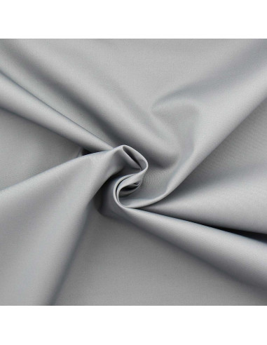 Tissu gabardine polycoton - Gris argent
