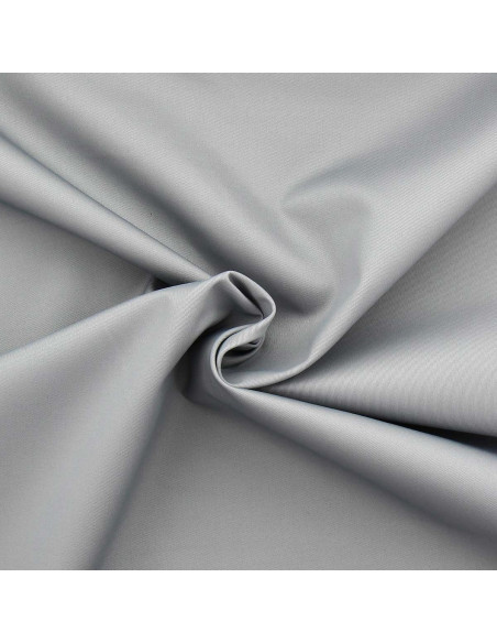 Tissu gabardine polycoton - Gris argent