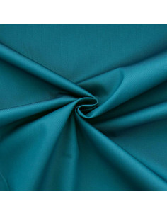 Tissu gabardine polycoton - Bleu canard