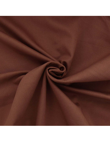 Tissu gabardine polycoton - Marron