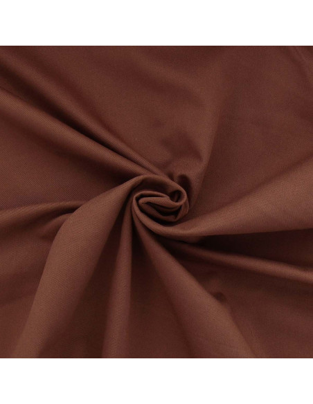 Tissu gabardine polycoton - Marron