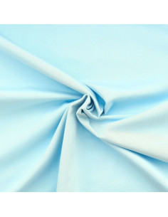 Tissu gabardine polycoton - Bleu layette