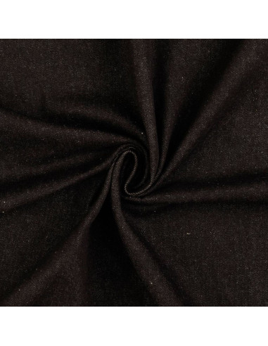 Tissu jeans coton classique - Noir