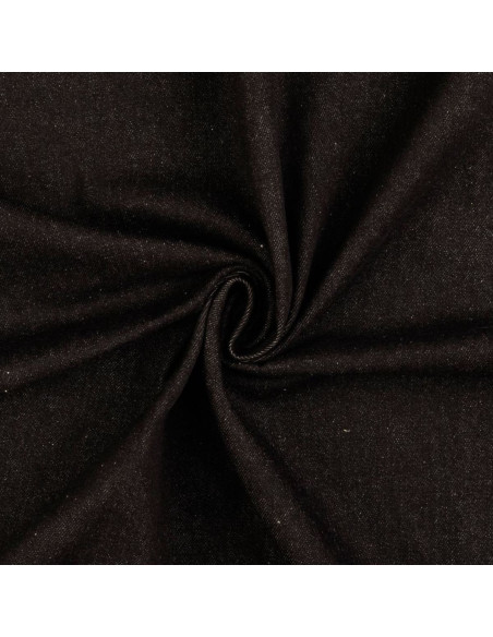 Tissu jeans coton classique - Noir