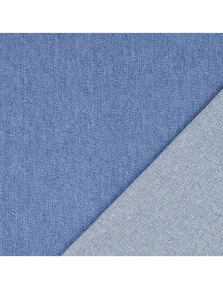 Tissu jeans coton léger - Bleu clair