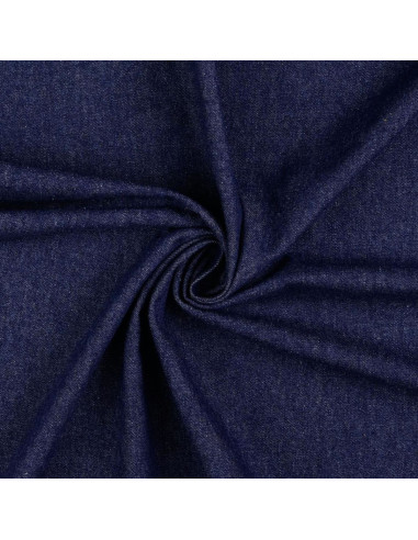 Tissu jeans coton léger - Bleu denim