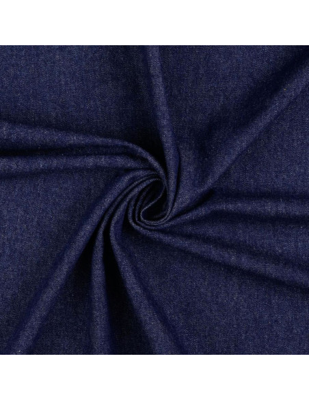 Tissu jeans coton léger - Bleu denim