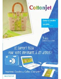 3 feuilles Cottonjet à coudre coton