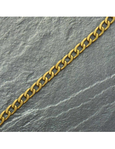 Chaînette plate en aluminium 10 mm - Or foncé
