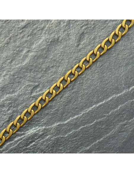 Chaînette plate en aluminium 10 mm - Or foncé