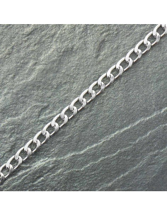 Chaînette plate en aluminium 10 mm - Argent