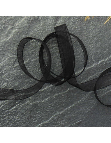 Ruban organza - Noir