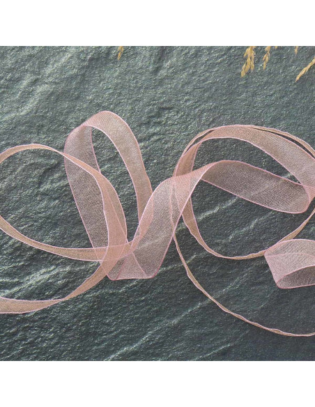 Ruban organza - Rose clair