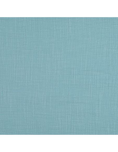 Tissu double gaze de coton Vintage - Turquoise