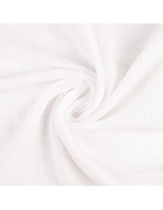 Tissu double gaze de coton Vintage - Blanc