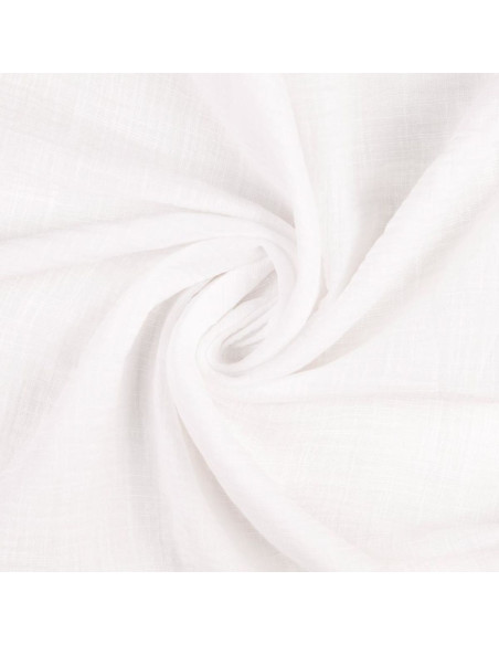 Tissu double gaze de coton Vintage - Blanc