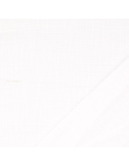 Tissu double gaze de coton Vintage - Blanc