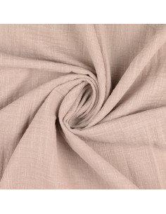 Tissu double gaze de coton Vintage - Sable
