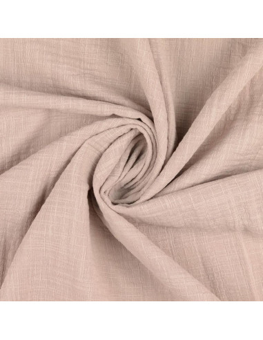 Tissu double gaze de coton Vintage - Sable