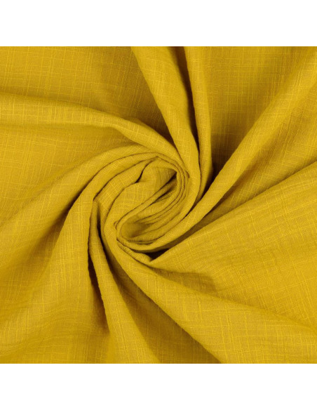 Tissu double gaze de coton Vintage - Roseau