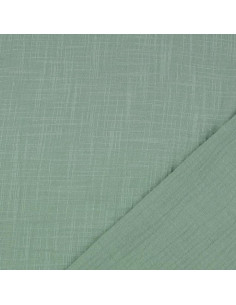 Tissu double gaze de coton Vintage - Vert sauge 2