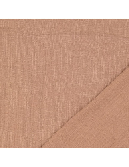 Tissu double gaze de coton Vintage - Beige