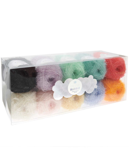 Coffret 10 pelotes de fil à crocheter Creative Bubble - Crazy Bubble Gang