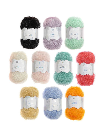 Coffret 10 pelotes de fil à crocheter Creative Bubble - Crazy Bubble Gang