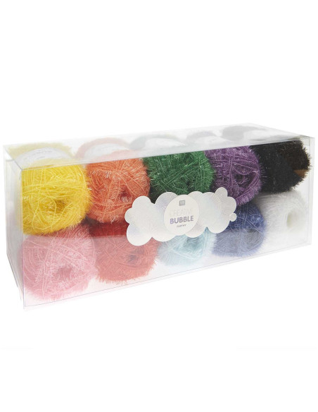 Coffret 10 pelotes de fil à crocheter Creative Bubble - Rainbow