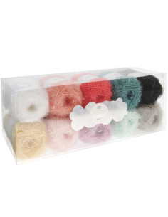 Coffret 10 pelotes de fil à crocheter Creative Bubble - Pastel