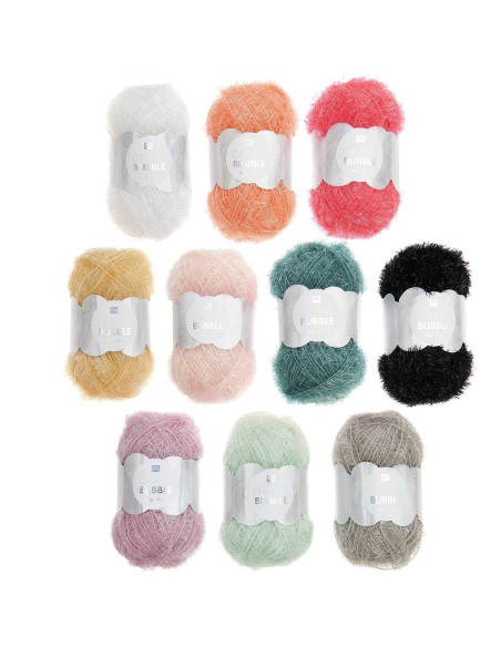 Coffret 10 pelotes de fil à crocheter Creative Bubble - Pastel