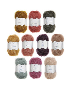 Coffret 10 pelotes de fil à crocheter Creative Bubble - Earthy 2