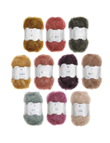 Coffret 10 pelotes de fil à crocheter Creative Bubble - Earthy