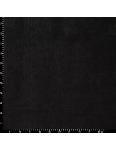Tissu velours côtelé - Noir
