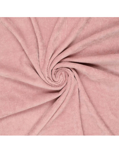 Tissu velours côtelé - Vieux rose clair