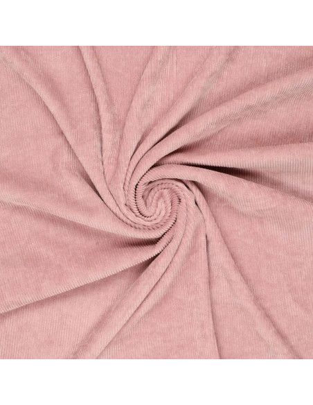 Tissu velours côtelé - Vieux rose clair