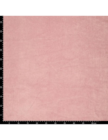 Tissu velours côtelé - Vieux rose clair