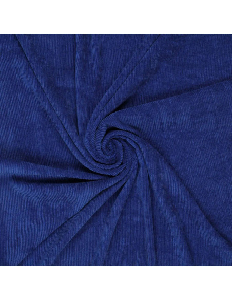 Tissu velours côtelé - Bleu roi