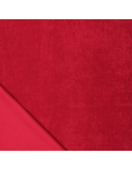 Tissu velours côtelé - Rouge