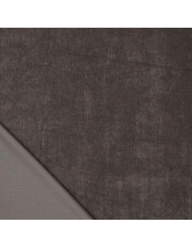 Tissu velours côtelé - Gris foncé