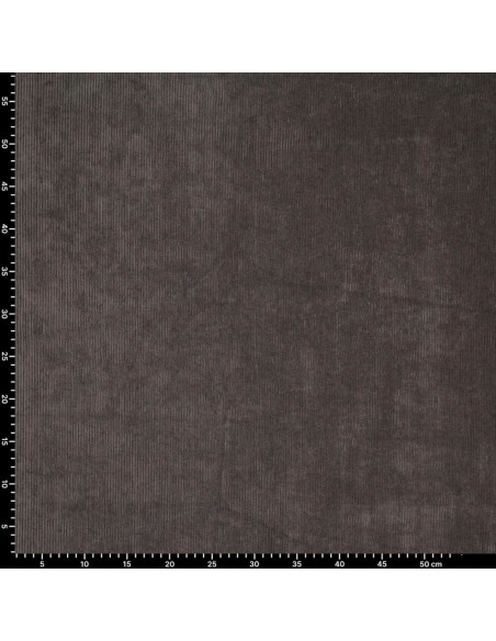 Tissu velours côtelé - Gris foncé