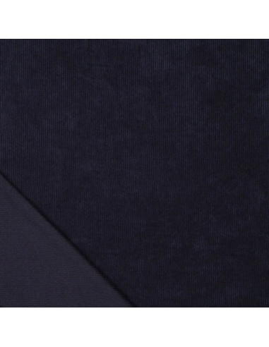 Tissu velours côtelé - Bleu marine