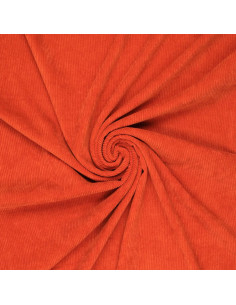 Tissu velours côtelé - Orange