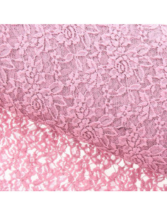 Tissu dentelle stretch Glamour - Vieux rose