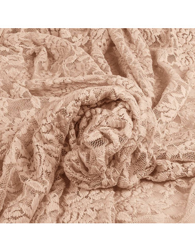 Tissu dentelle stretch Glamour - Nude