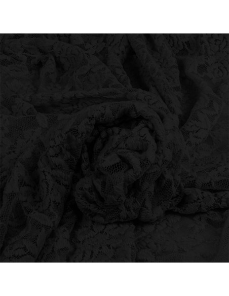 Tissu dentelle stretch Glamour - Noir