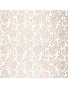 Tissu guipure stretch Bloom - Beige 2