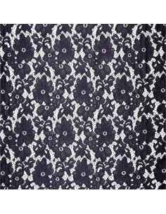 Tissu guipure stretch Bloom - Bleu marine 2