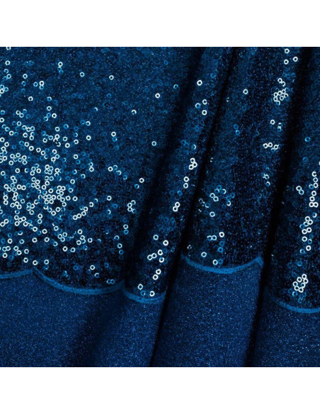 Tissu sequins - Bleu