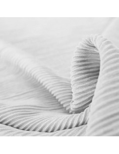 Tissu plissé satiné - Blanc